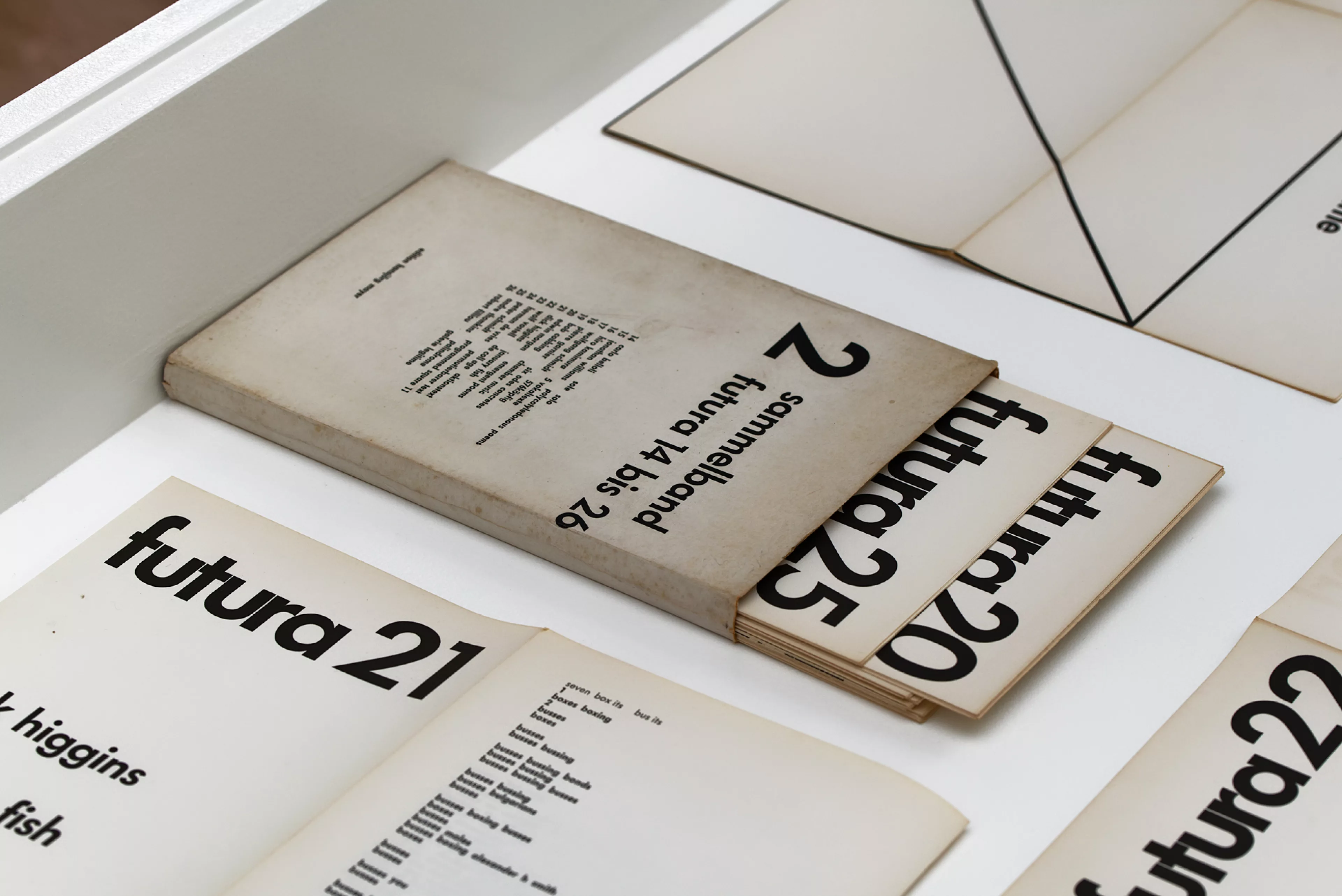 Vue de l'exposition Raoul Hausmann et les poésies expérimentales Européennes