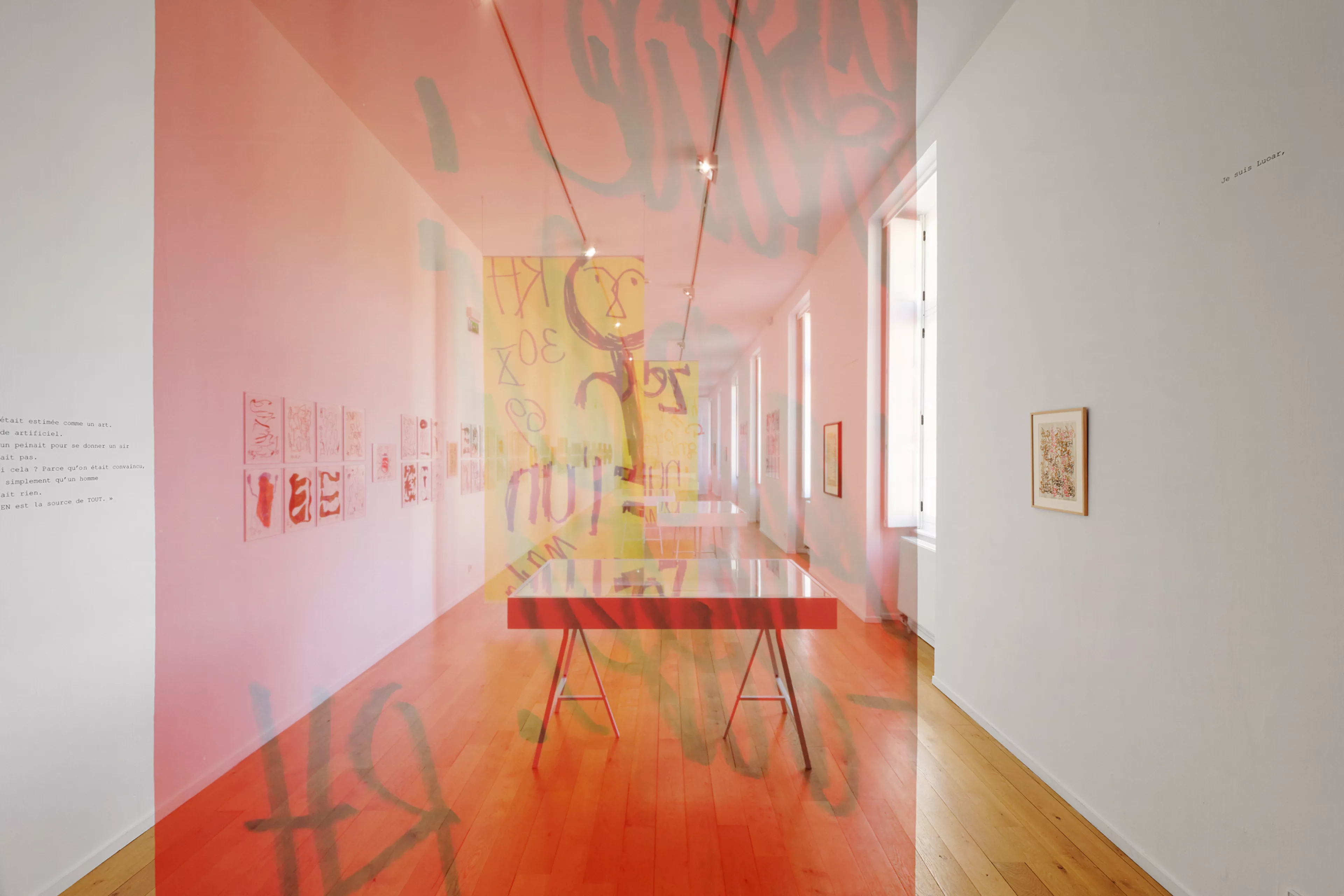 Vue de l'exposition Raoul Hausmann et les poésies expérimentales Européennes